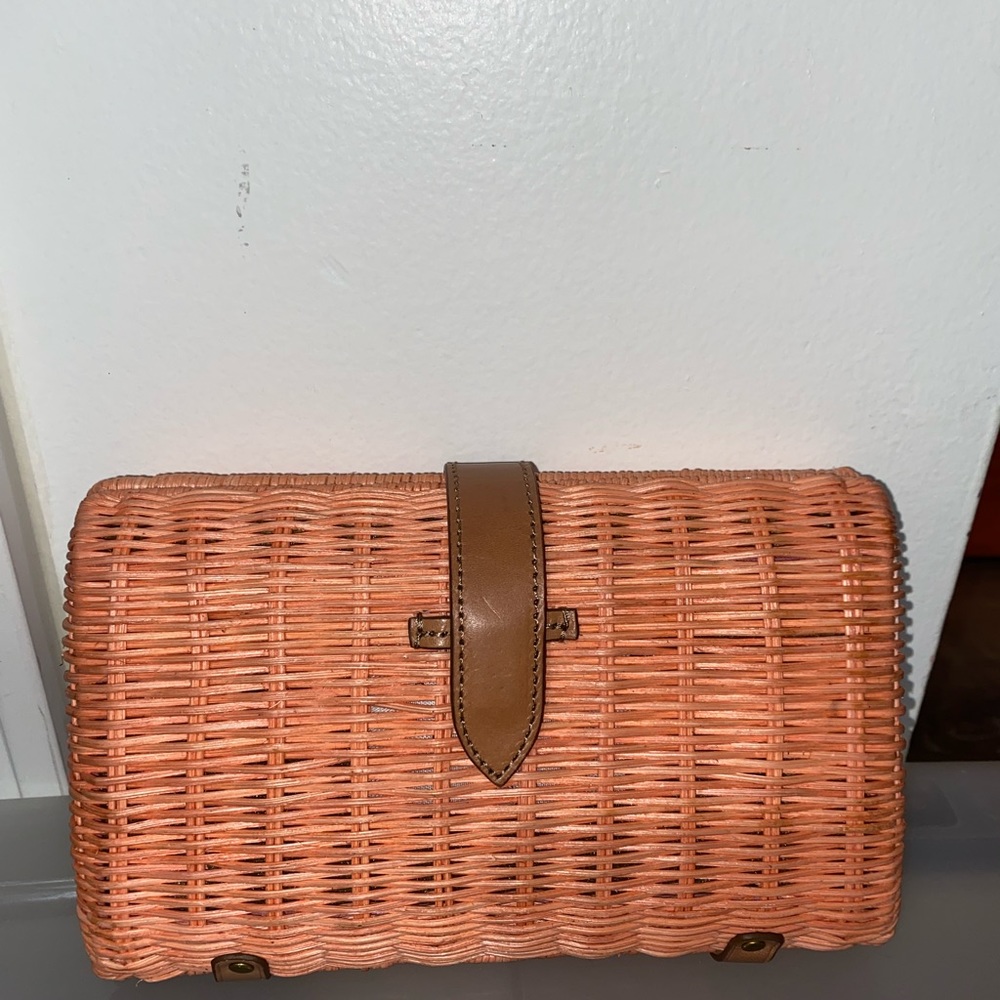 J crew pink summer clutch